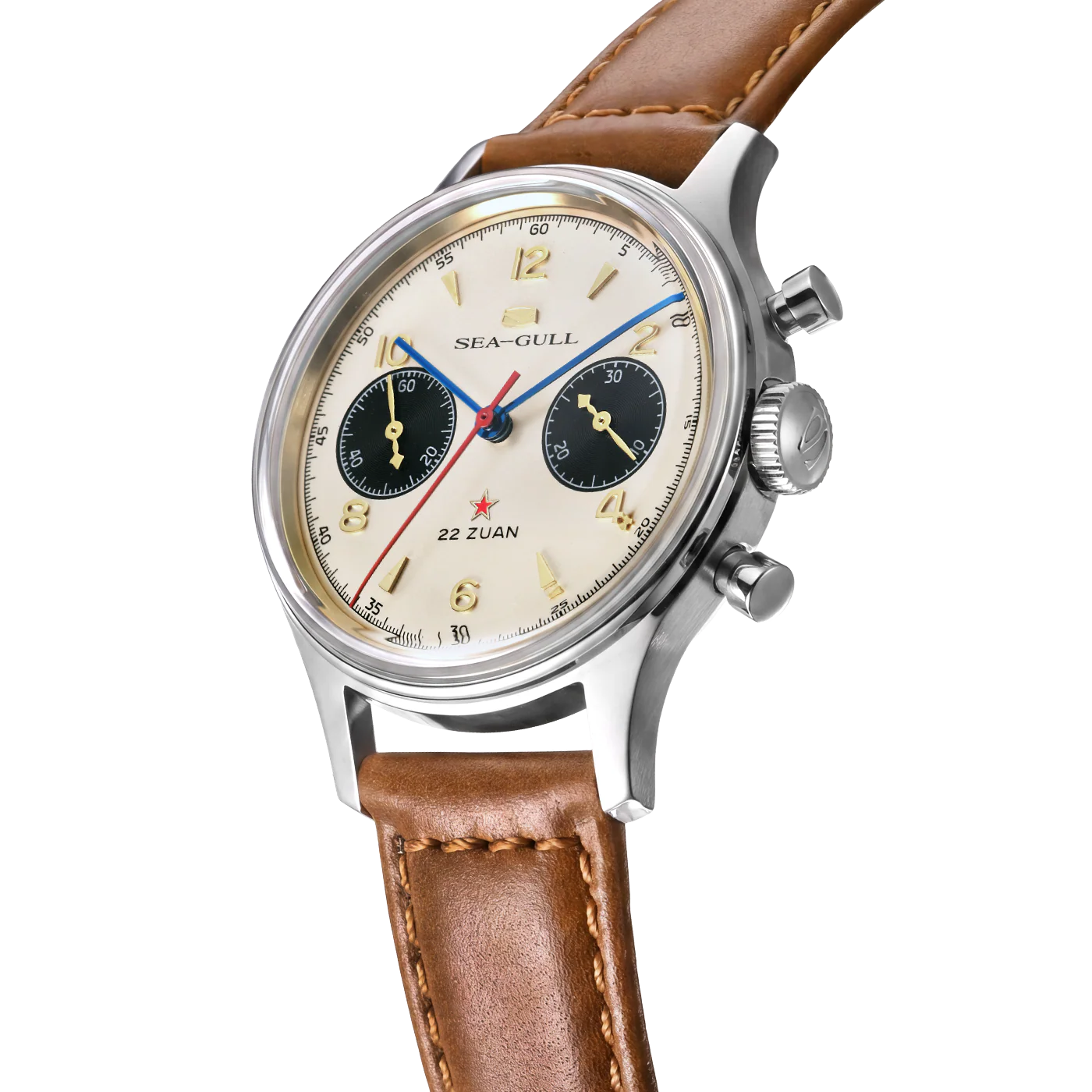 Seagull 1963 Polar Night Edition Panda Eye Chronograph Watch 37.3mm