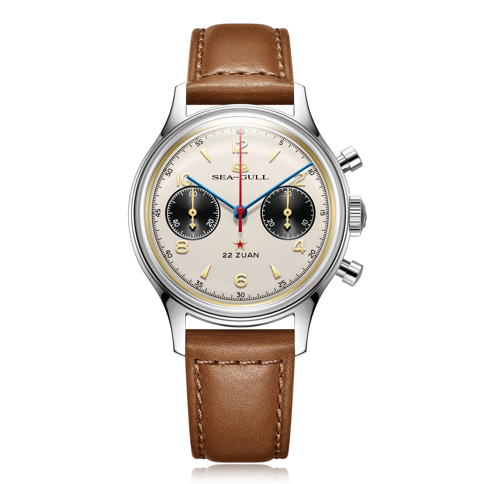 Seagull 1963 Polar Night Edition Panda Eye Chronograph Watch 37.3mm