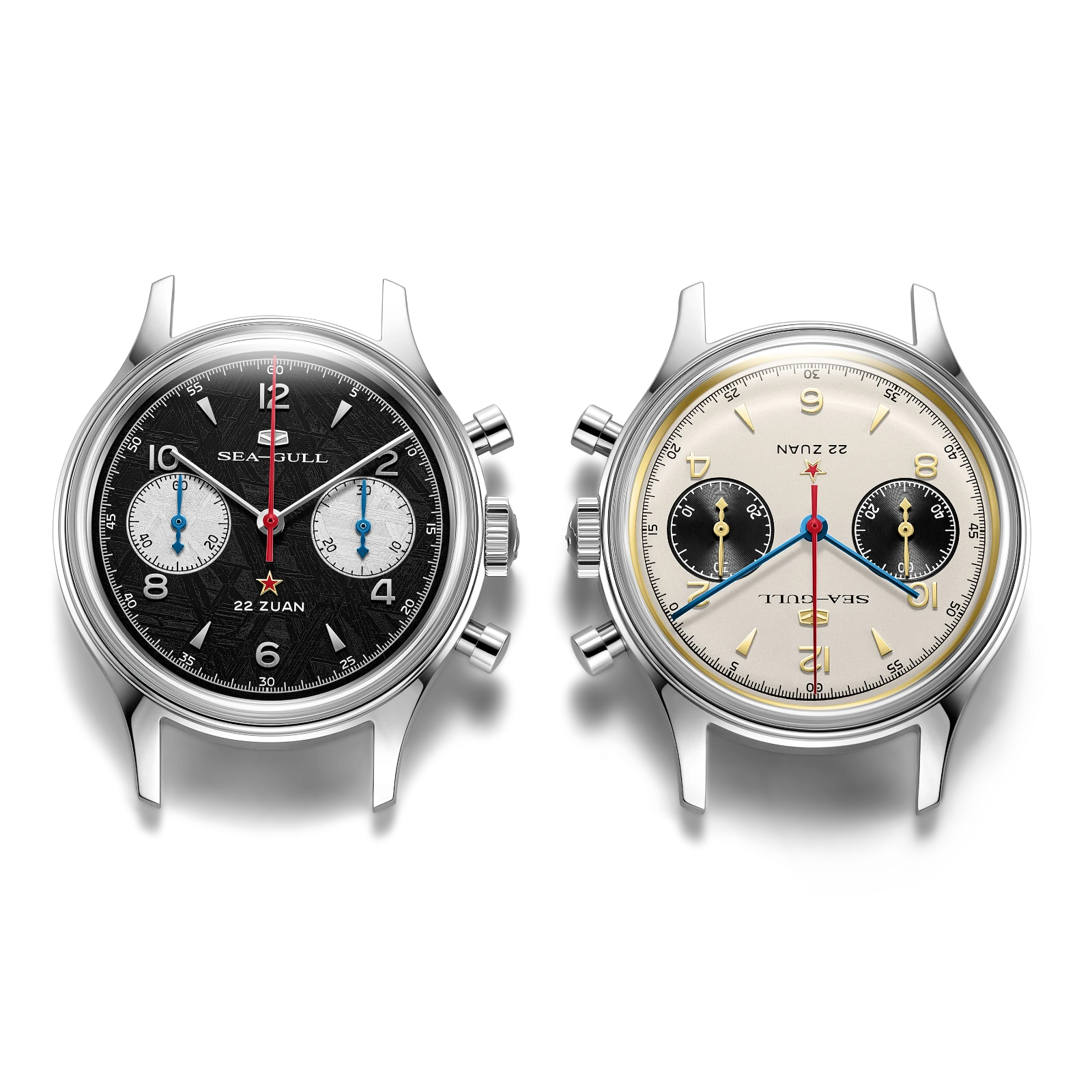 Seagull 1963 Polar Night Edition Panda Eye Chronograph Watch 37.3mm