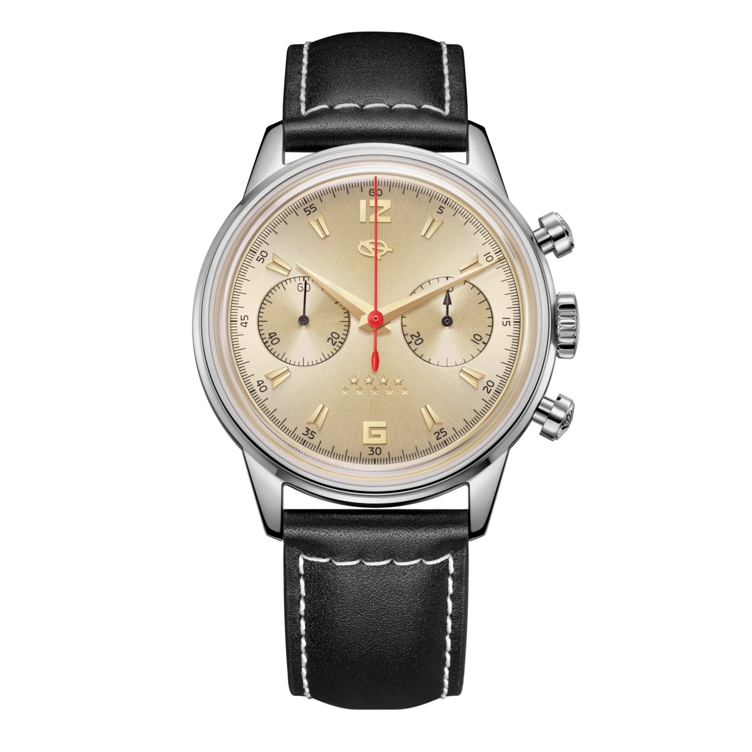 Seagull 1963 Series Reissue D304 Chronograph Watch Transparent Caseback 40mm