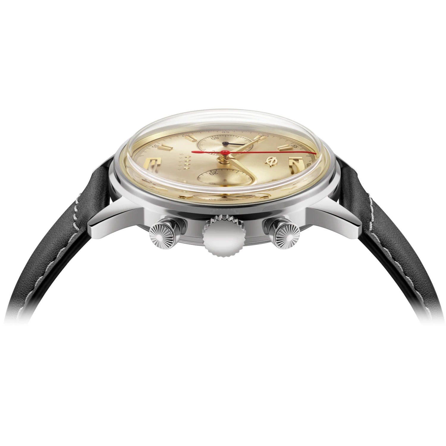 Seagull 1963 Series Reissue D304 Chronograph Watch Transparent Caseback 40mm