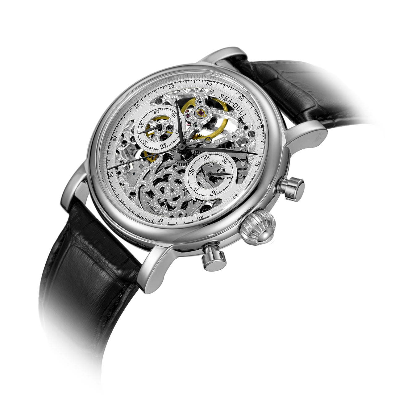 Column-wheel Chronograph Watch Skeleton Tourbillon 41 mm