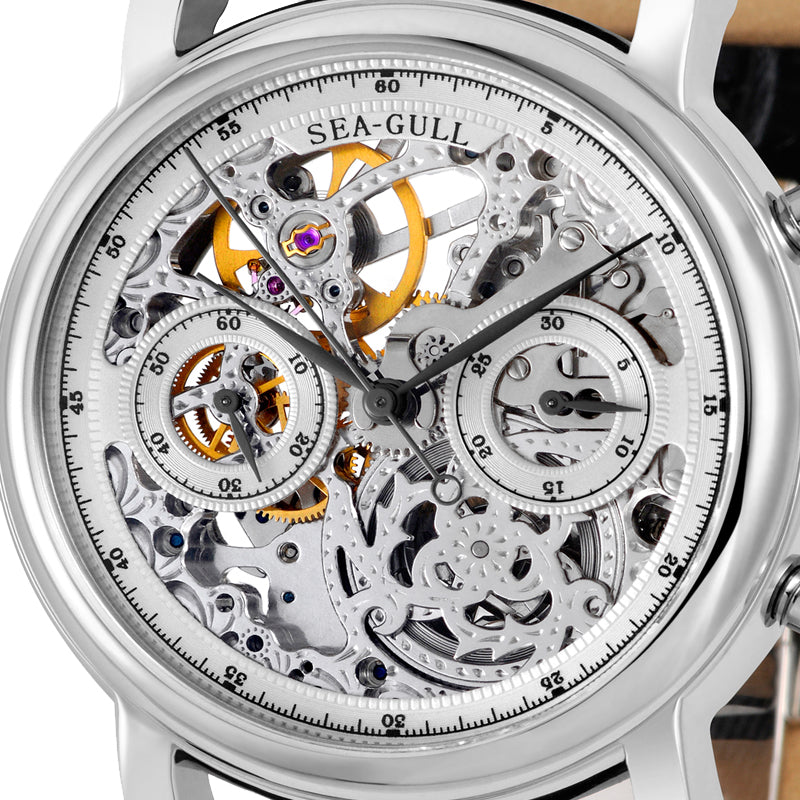 Column-wheel Chronograph Watch Skeleton Tourbillon 41 mm
