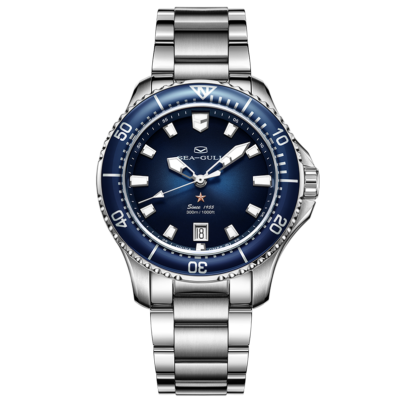 Seagull Ocean Series Pro 300m Mechanical Dive Watch Blue 41mm 816.22.1213 Stainless Steel