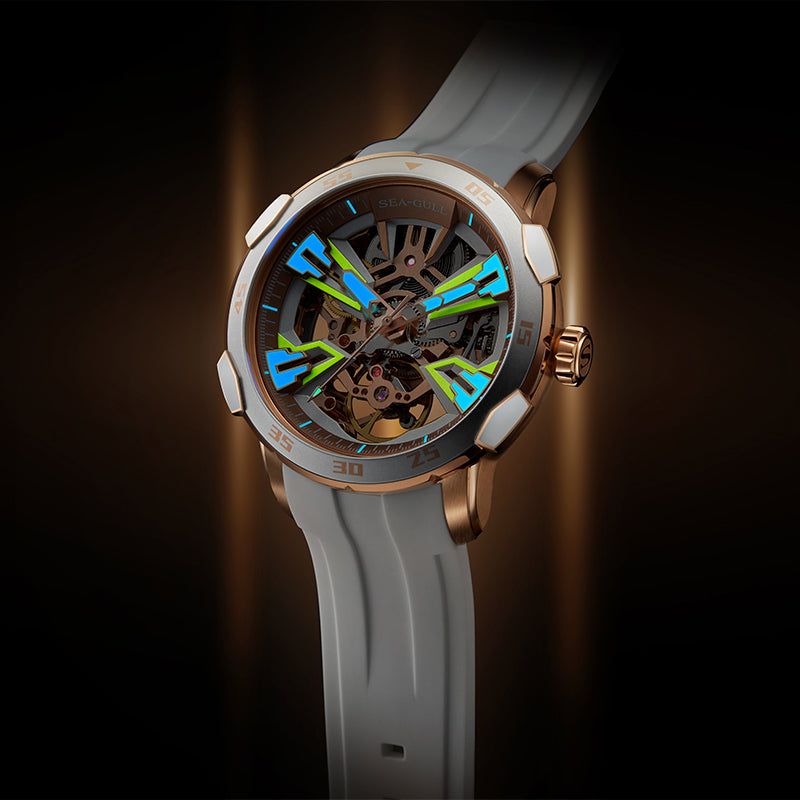 ساعة Edge Series Skeleton Dial للزوجين 44.5 مم/40.5 مم